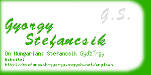 gyorgy stefancsik business card